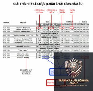 cách đọc bảng kèo bóng đá